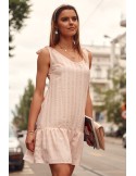 Striped, powder-tie summer dress PR3203 - Online store - Boutique